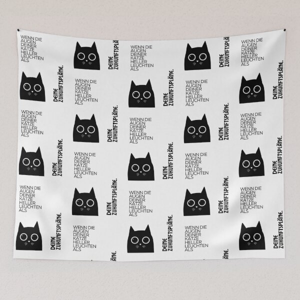 Item preview, Wenn die Augen deiner Katze heller leuchten als deine Zukunftspläne-  Black Cat Design designed and sold by RM-Journey.