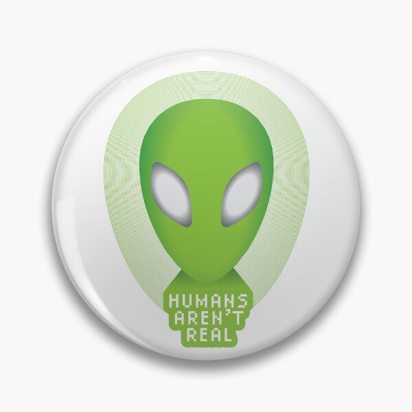 Item preview, Humans Aren't Real - Trippy Green Alien designed and sold by brainthought.