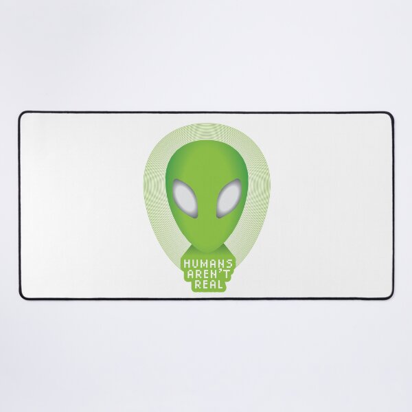 Item preview, Humans Aren't Real - Trippy Green Alien designed and sold by brainthought.