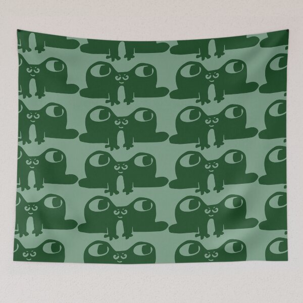 Item preview, Dark Green Mustache Frog designed and sold by Art-Lyss.