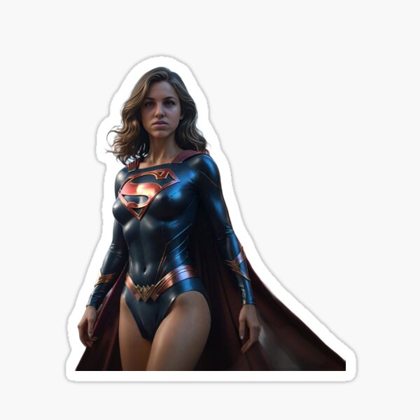 Super Girl with cape Sticker
