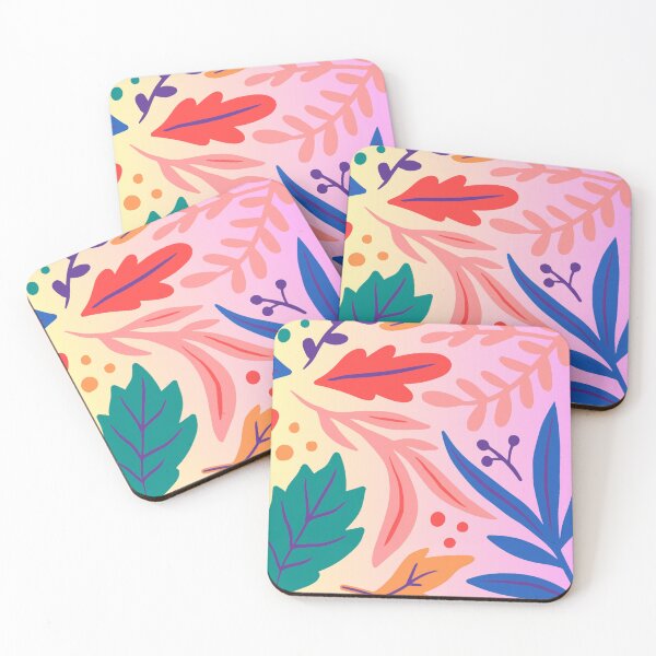 Item preview, Floral leaf abstract aesthetic pattern designed and sold by TheRightHonMP.