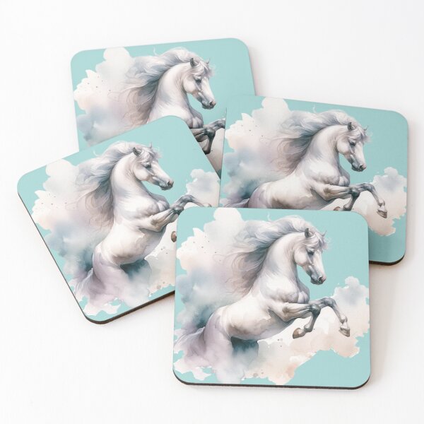 Item preview, White Horse Rearing Splash designed and sold by critterpatchusa.
