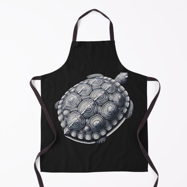 Item preview, Stealth Ornamental Turtle Black White Drawing designed and sold by HippieFarms11.