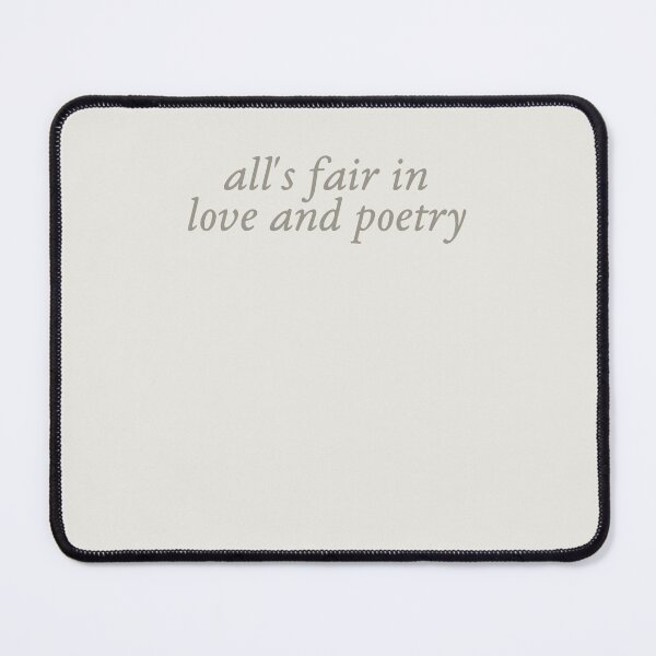 Item preview, all's fair in love and poetry TTPD - greige text designed and sold by acciojoy.