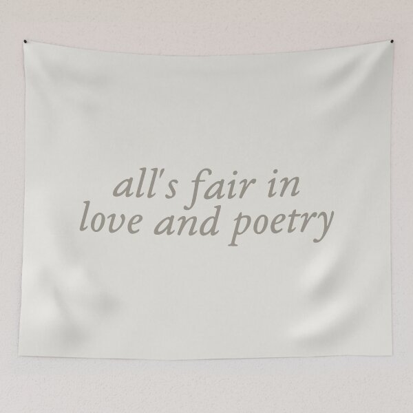 Item preview, all's fair in love and poetry TTPD - greige text designed and sold by acciojoy.