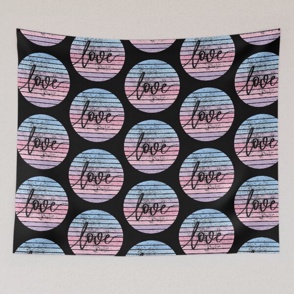 Item preview, Love pinkish purplish and bluish retro sunset designed and sold by EMMonovi.