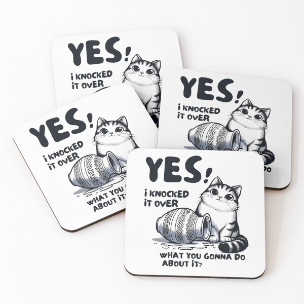 Item preview, Mischief Maker Cat: Yes I Knocked it Over designed and sold by CoolCrazyQuirky.