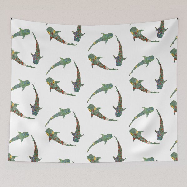 Item preview, Klimt Flowers Whale Shark designed and sold by curiouswonder.