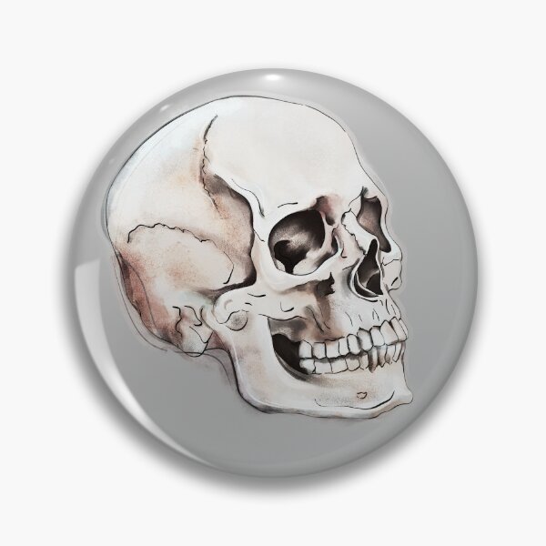 Item preview, Human Skull Drawing designed and sold by MaryGibsonArt.