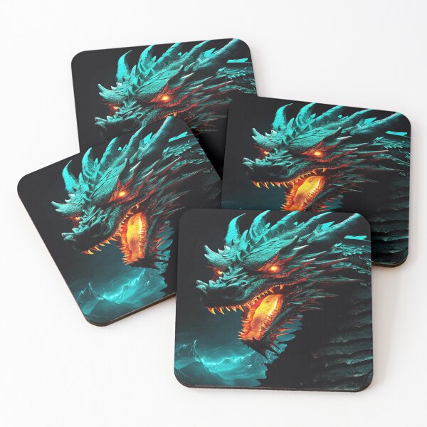 Item preview, Enigmatic Majesty: The Blue Metal Dragon designed and sold by leen12 Art Designs Prints.