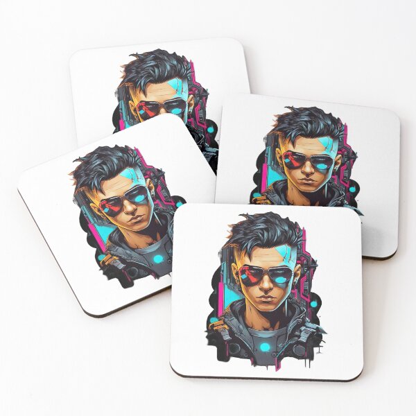 Item preview, "Neon Rebel: Portrait of a Cyberpunk Youth" designed and sold by DressDazzle.