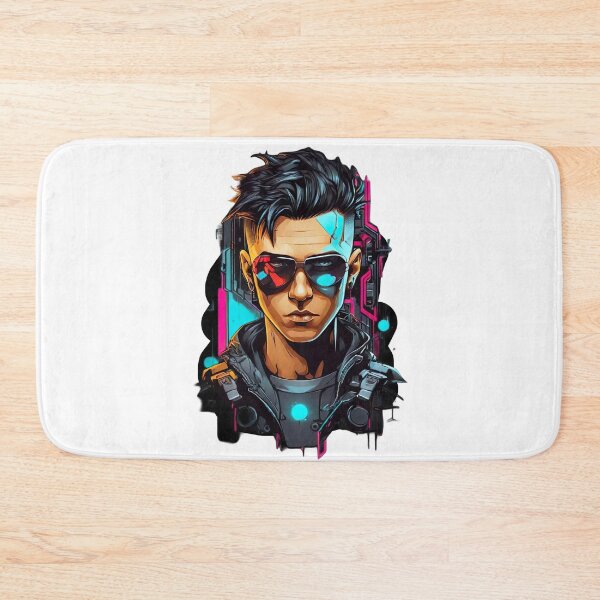 Item preview, "Neon Rebel: Portrait of a Cyberpunk Youth" designed and sold by DressDazzle.