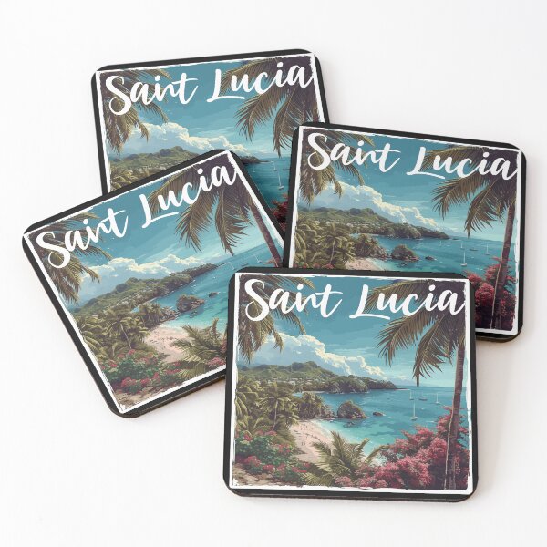 Item preview, Saint Lucia (White Lettering) designed and sold by VelvetRoom.