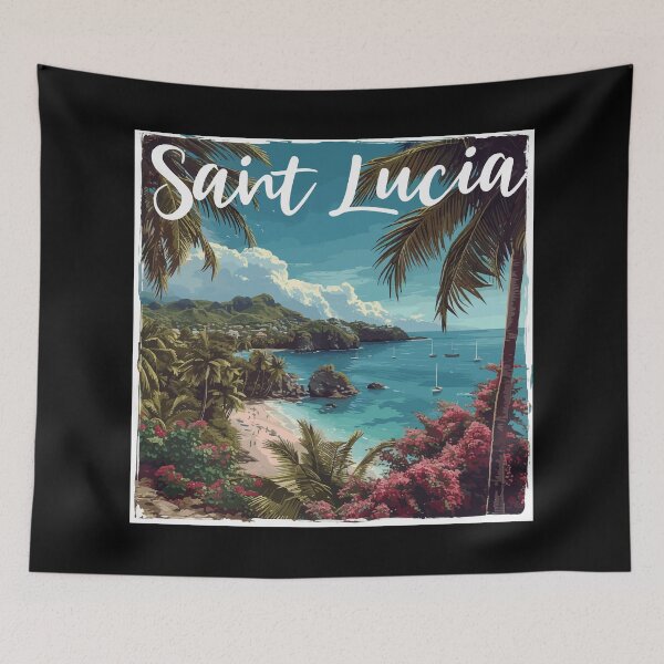 Item preview, Saint Lucia (White Lettering) designed and sold by VelvetRoom.