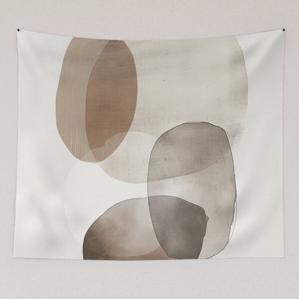 Item preview, Neutral Tones Abstract Shapes designed and sold by trajeado14.