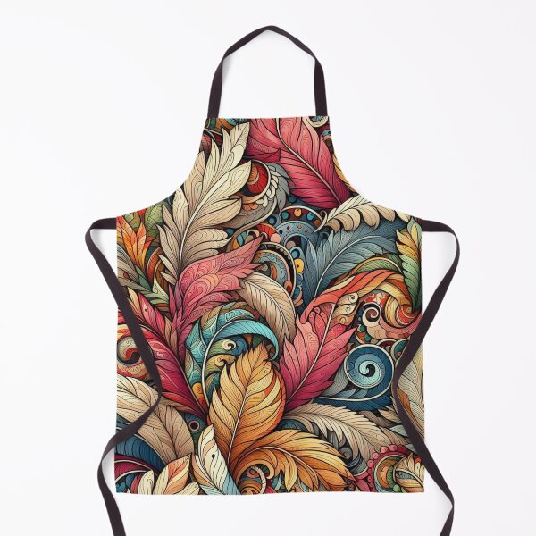 Item preview, Earthy Leaves Feathers Drawing Illustration Drawing 5 designed and sold by CoffeeIsATrip.