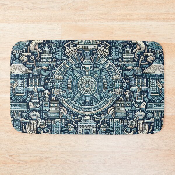 Item preview, Tiny Aztec Mosaic in Blue Hues designed and sold by Rui Fernandes.