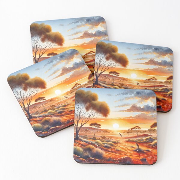 Item preview, Watercolours of the Australian Sunset designed and sold by Indigo-Alan.