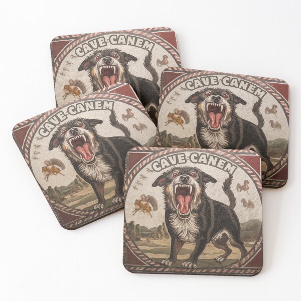 Item preview, Guardian Dog Cave Canem Mosaic - Ancient Roman Artwork designed and sold by ElLocoMus.