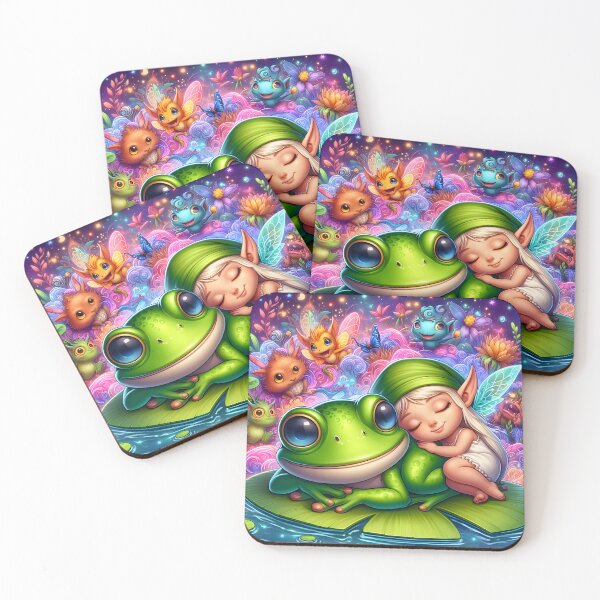 Item preview, Froggy Slumber: Elf's Dream designed and sold by AI-Only Creations.