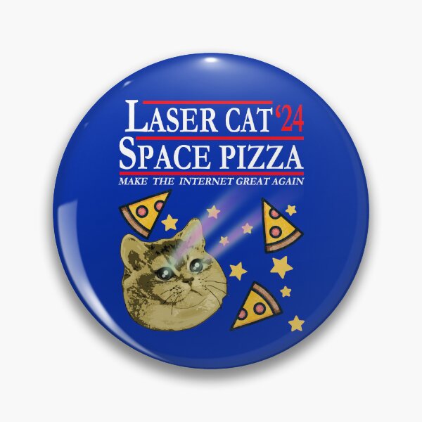 Item preview, Laser Cat Space Pizza Funny 2024 Election Vintage Internet Meme designed and sold by electrovista.
