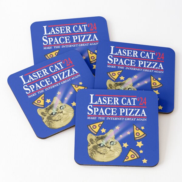 Item preview, Laser Cat Space Pizza Funny 2024 Election Vintage Internet Meme designed and sold by electrovista.