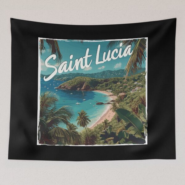 Item preview, Saint Lucia (White Lettering) designed and sold by VelvetRoom.
