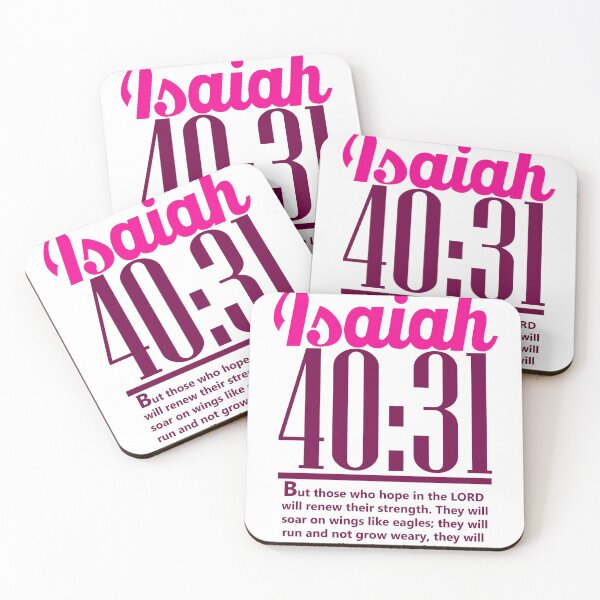 Item preview, Christian; Pink Bible verse Isaiah 40:31 designed and sold by denissmartin2020 ..