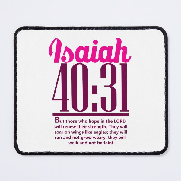 Item preview, Christian; Pink Bible verse Isaiah 40:31 designed and sold by denissmartin2020 ..