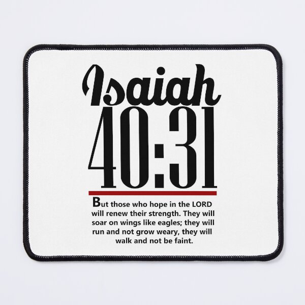 Item preview, Christian; Black Bible verse Isaiah 40:31 designed and sold by denissmartin2020 ..
