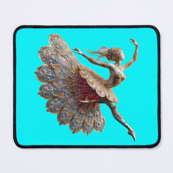 Artikelvorschau, Weiße Keramik Ballerina im Gold Kostüm entworfen und verkauft von AD-Digital-Art.