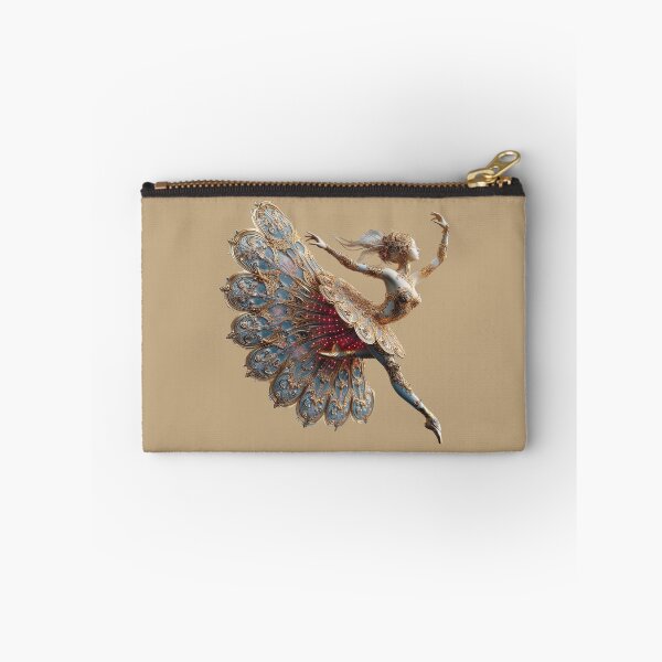 Item preview, White ceramic ballerina in gold costume designed and sold by AD-Digital-Art.