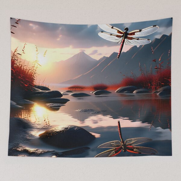 Item preview, Dragonflies at the Lake Edge designed and sold by Raging Woody Designs.