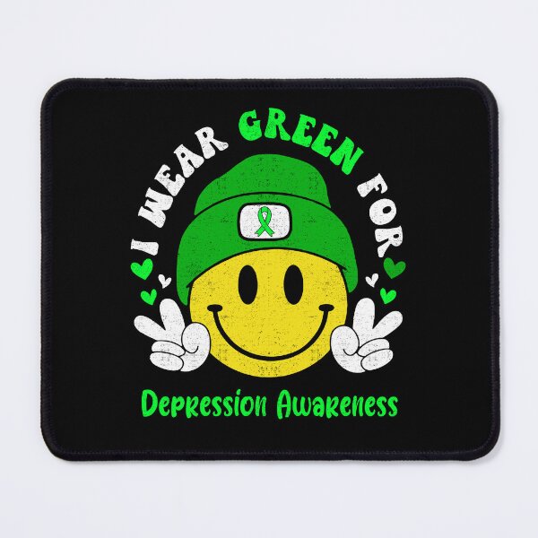 Item preview, I Wear Green For Depression Awareness, Depression Awareness Month designed and sold by KatMercerr.