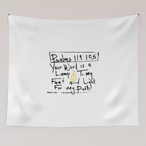 Item preview, Christian; Handwritten bible verse; Psalms 119:105  designed and sold by denissmartin2020 ..