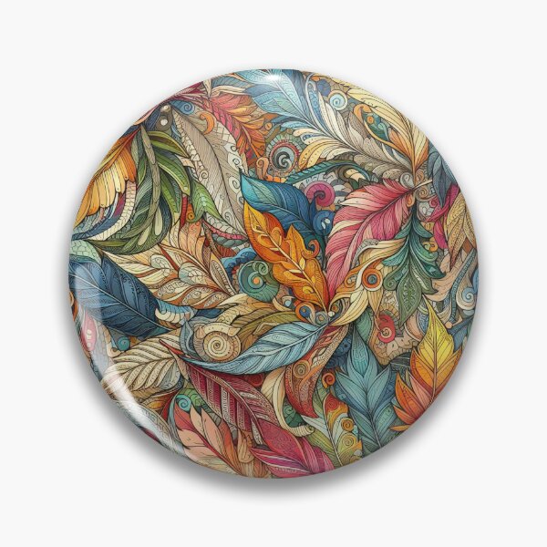 Item preview, Earthy Leaves Feathers Drawing Illustration Drawing 8 designed and sold by CoffeeIsATrip.