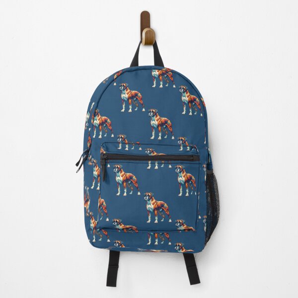 Item preview, Alert Boxer Dog – Ukiyo-e Inspired Pet Illustration designed and sold by TidalEchoes.