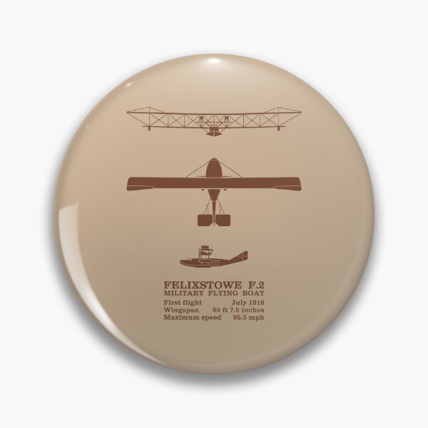 Artikelvorschau, Felixstowe F.2 britischer Doppeldecker aus dem 1. Weltkrieg, militärische Flugboot-Silhouetten, Infografik-Diagramme entworfen und verkauft von MilitaryMart.