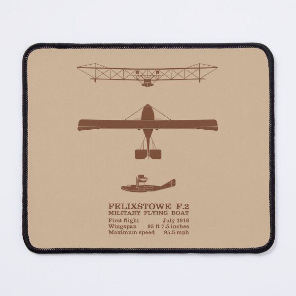 Item preview, Felixstowe F.2 British WW1 Biplane Military Flying Boat Silhouettes Infographic Diagrams designed and sold by MilitaryMart.