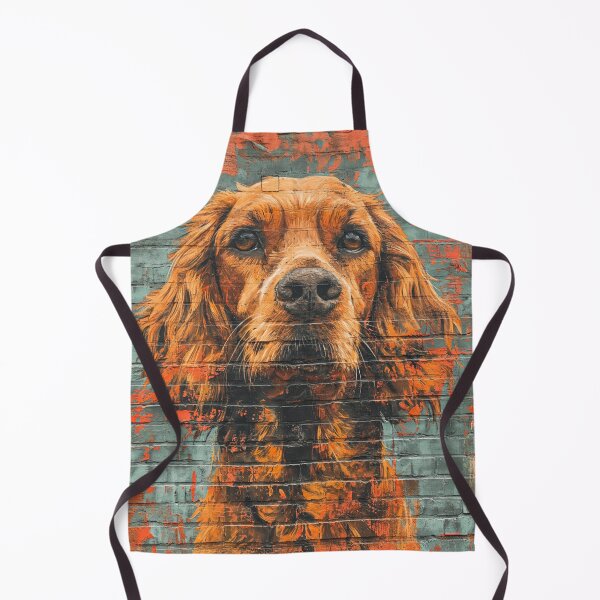 Aperçu de l'œuvre Setter Irlandais Élégance Rustique - Mosaïque Canine Urbaine créée et vendue par StudiodeBoer.