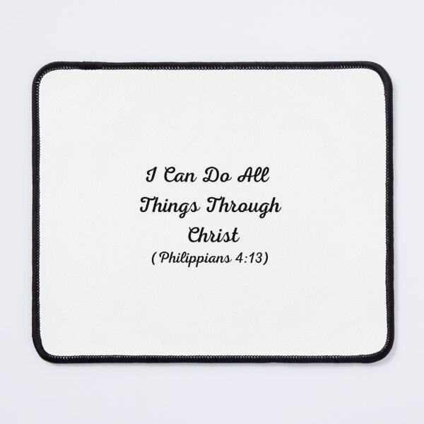 Item preview, I can do all things through Christ (Philippians 4:13) Christian Design with Cursive Text  designed and sold by Bo Christian  Merch.