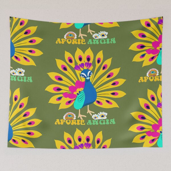 Item preview, Psychedelic Retro Peacock Gibberish designed and sold by Chubuter.