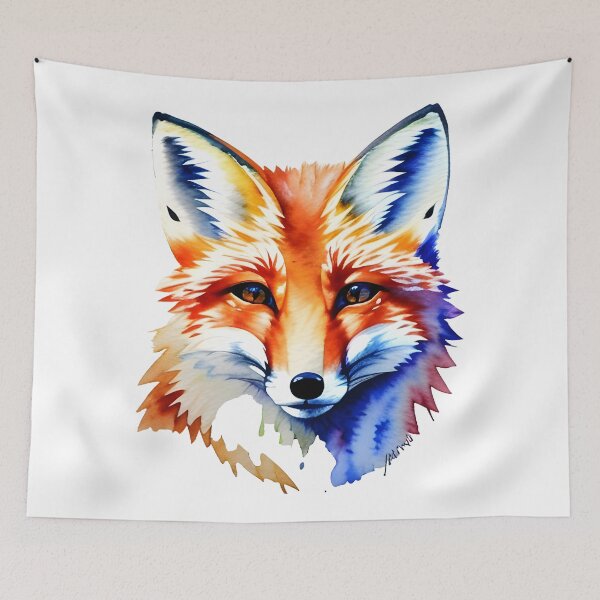 Item preview, Vibrant Watercolor Fox designed and sold by worldofwhisper.