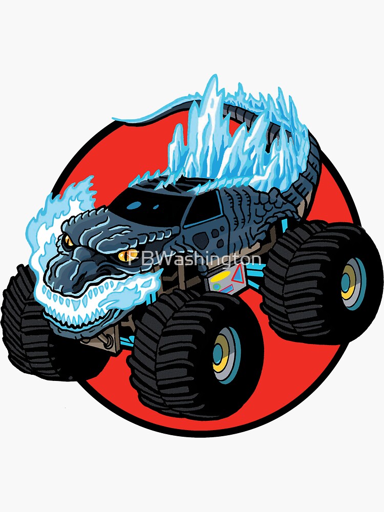 Thumbnail 3 of 3, Sticker, Kaiju Truck Gee14 designed and sold by FBWashington.