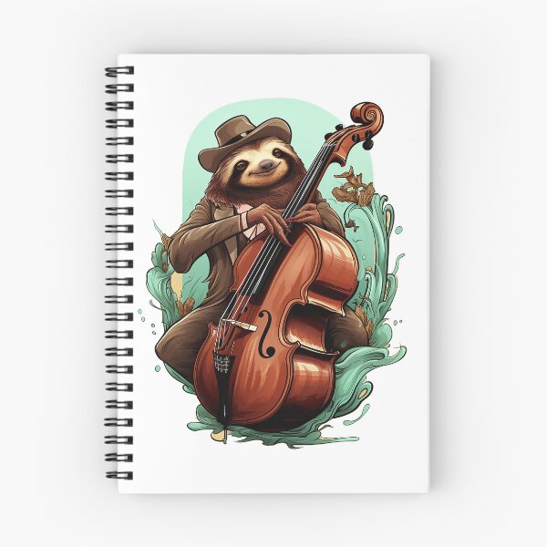 Item preview, The sloth clings to the double bass designed and sold by RalNix.