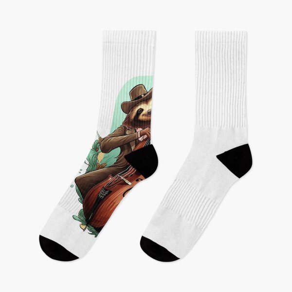 Item preview, The sloth clings to the double bass designed and sold by RalNix.