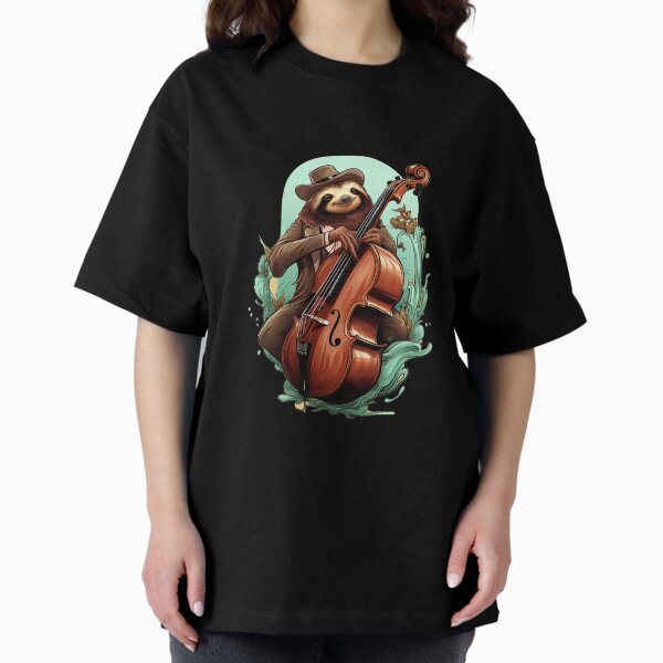 Item preview, The sloth clings to the double bass designed and sold by RalNix.