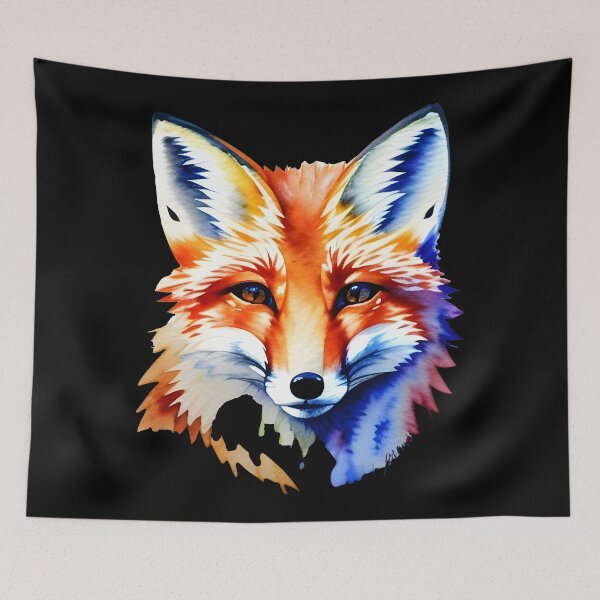 Item preview, Vibrant Watercolor Fox designed and sold by worldofwhisper.