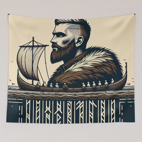 Item preview, Runic Viking Over Longship designed and sold by AEGIR-.